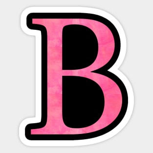 Pink B Sticker